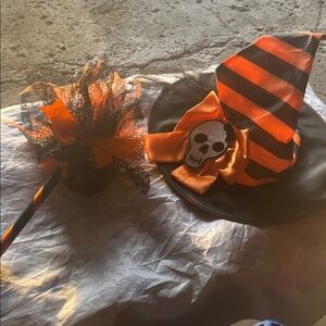Orange and Black Witch Costume Set for Kids